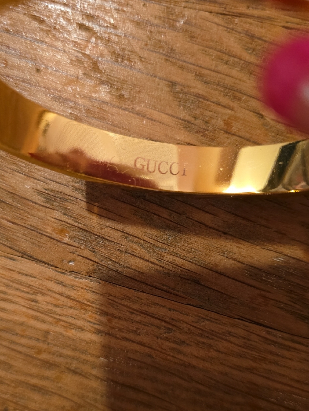 Elegant Orange And Gold Tone Bracelet With GG Logo - Picture 2 of 5